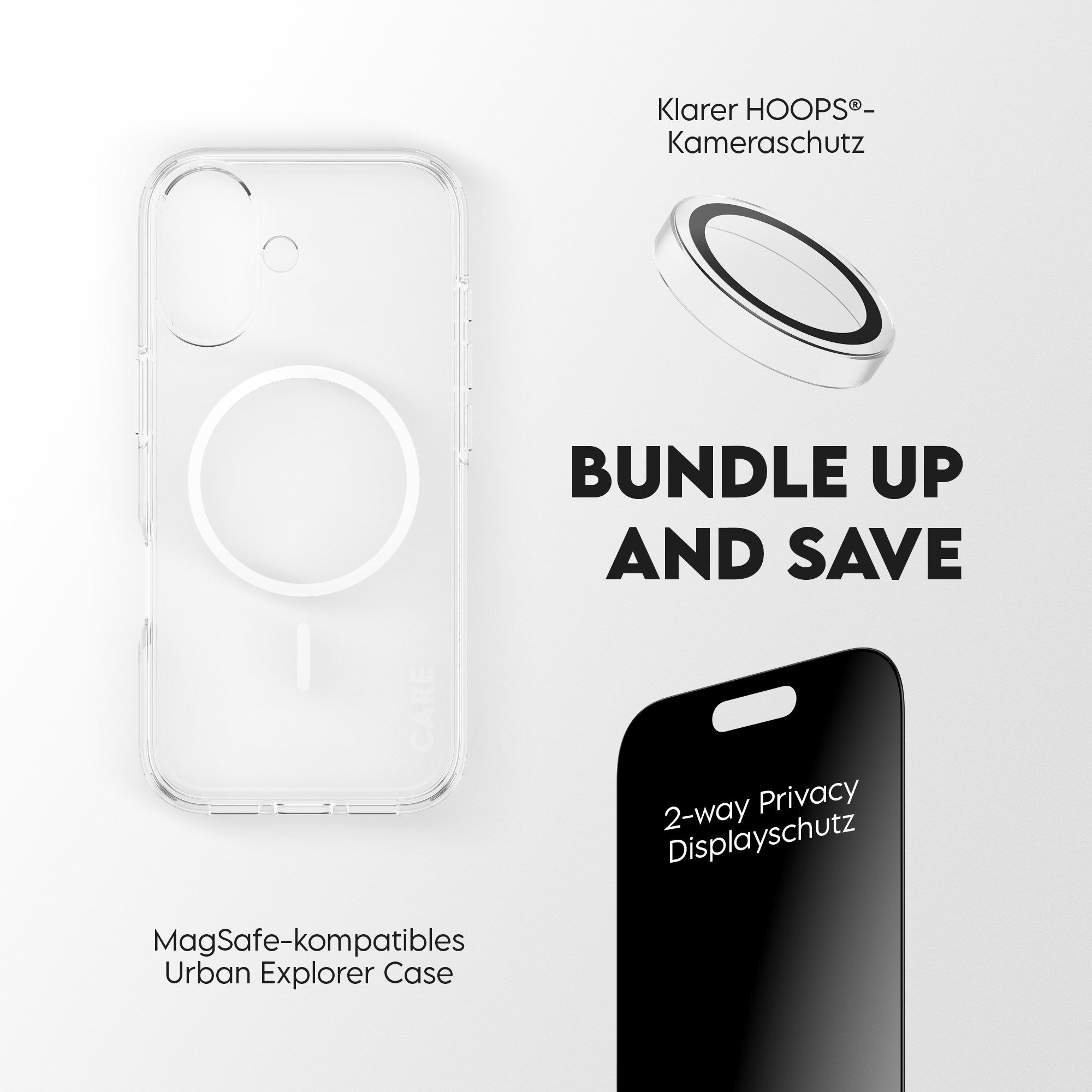 PanzerGlass® | CARE™ by PanzerGlass® 3-in-1 Privacy Set iPhone 17